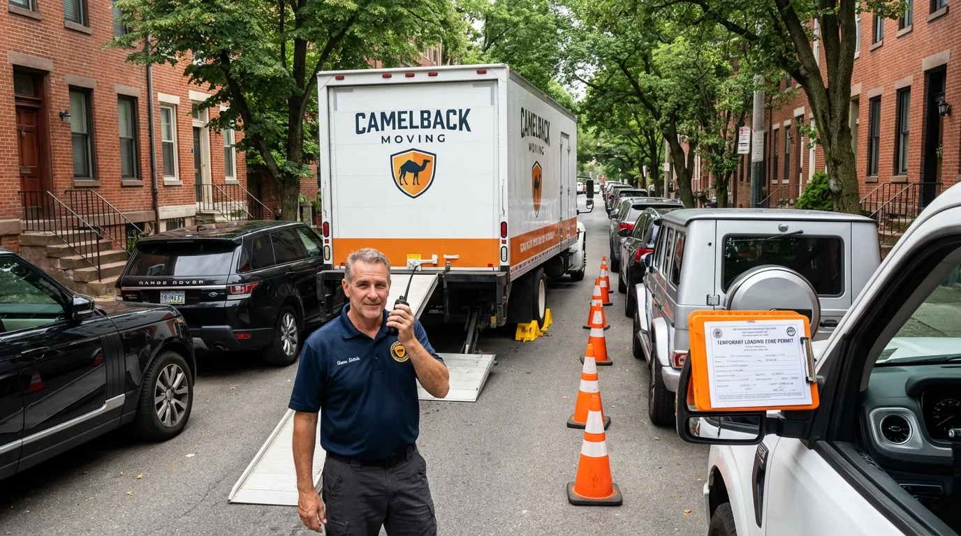 City street loading permit setup in Jewett City, CT