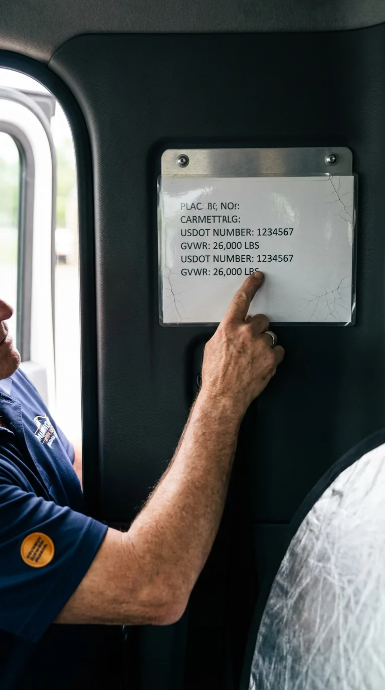 USDOT licensing placard verification in Jewett City
